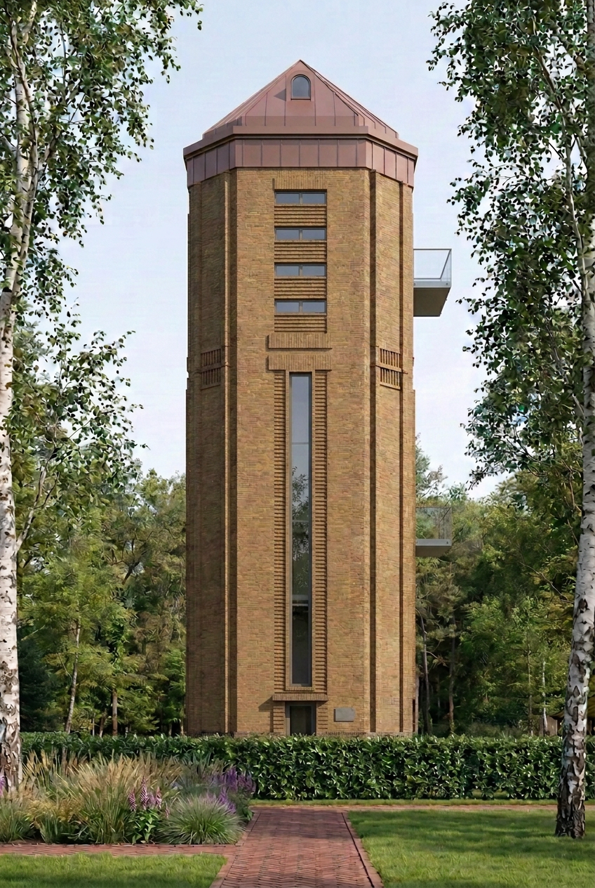 Watertoren — volledige voorgevel